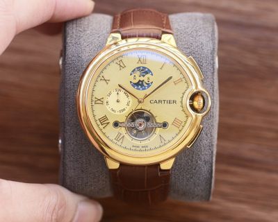 Ballon Bleu de Cartier 41*12mm Mingzhu Automatic Movement Black/Gold/White Face Watch